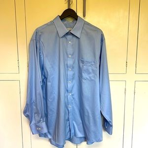 Men’s Joseph Abboud lt. blue long sleeve dress shirt 18 1/2, 34/35. Never worn.